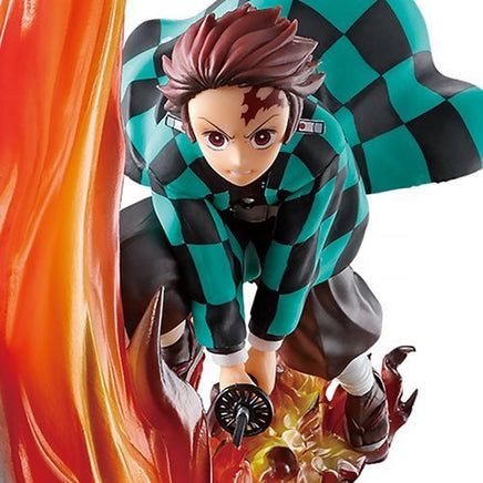 Demon Slayer: Kimetsu no Yaiba Tanjiro Kamado Shake The Sword Burn Your Heart Ichiban Statue - Blue Unlimited Toys & Collectibles